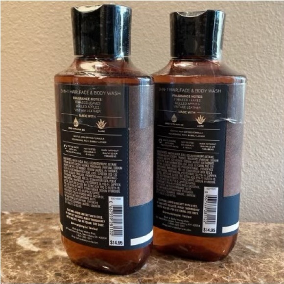 2-BBW "LEATHER CRAFTED" Men's Collect 10-fl oz • 3-n-1 Hair Face & Body Wash—NWT - Picture 2 of 4